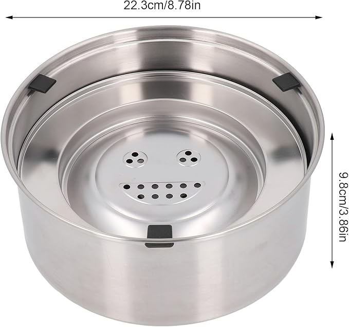 304 Stainless Steel Dog Water Bowl Dispenser 3L Large Capacity Spill Proof Slow Drinking Pet Water Bowl for Dogs Cats Anti Splash Non Slip Pet Feeding Supplies.