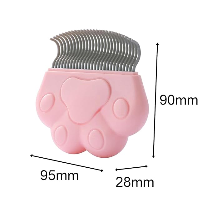 Generic 3x Cat Brush Cat Grooming Brush, Lightweight Cats Dogs Pet Massage Brush, Pet Hair Cleaner Brush for Long Haired Cats, Pink, 9.5x9x2.8cm