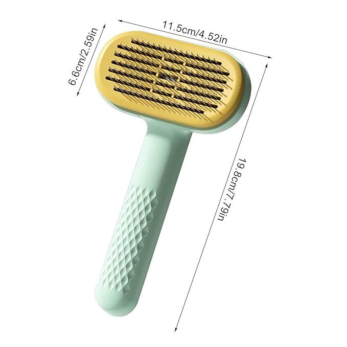 Cat Grooming Brush | Self Cleaning Slicker Tool for Dogs Cats - Comb Removes Loose Undercoat Mats Tangles Hair, Massage Pin Design Improves Circulation | for Home Salon Daily Care