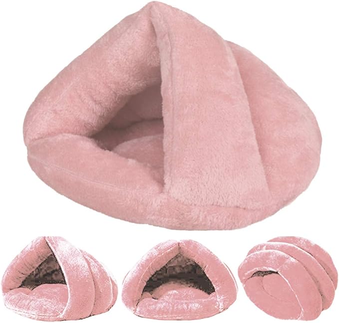 Pet Tent Cave Bed for Small Medium Puppies Kitty Dogs Cats Pets Sleeping Bag Thick Fleece Warm Soft Dog Bed Cuddler Burrow House Hole Igloo Nest Cozy Bed for Cat Puppy