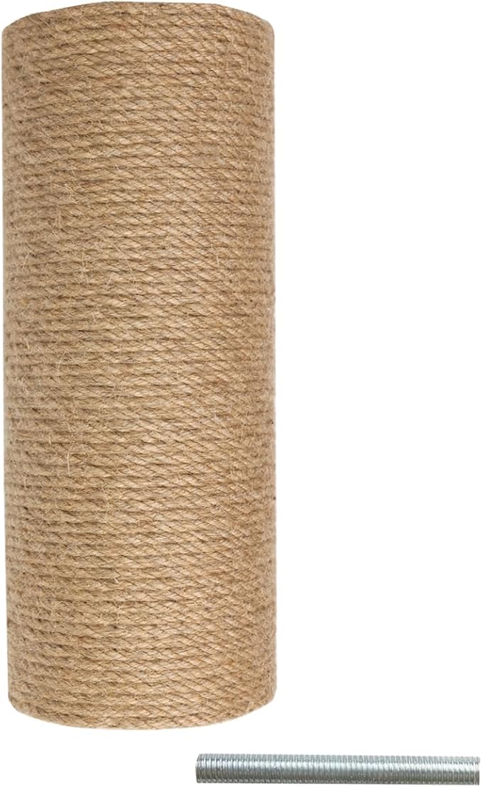 Replacement Cat Scratching Sisal Post Length 11.8in30cm Cat Tree Cat Scratching Post Extension Post with M10 Screw Replacement Cat Scratching Post Part…