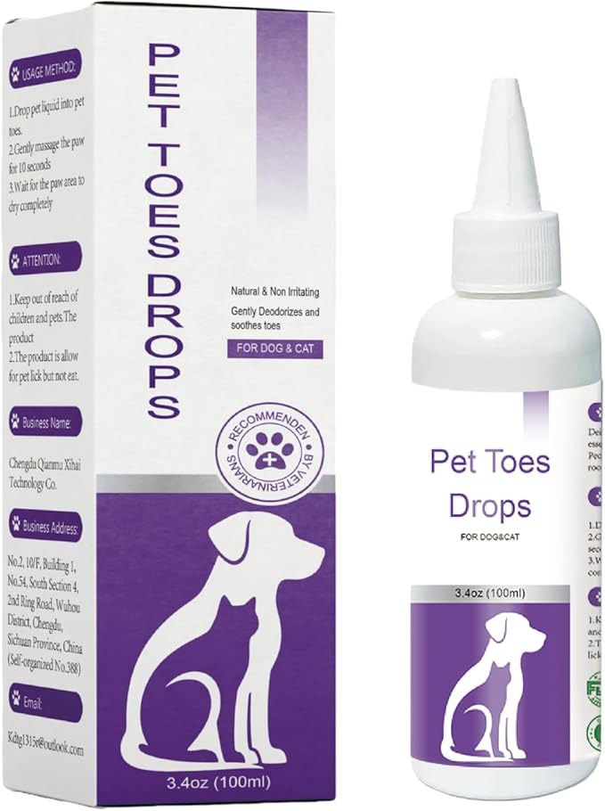 3.4oz Rinse-Free Dog Paw Cleaner - Gentle for Sensitive Paws,Dog Toe Cleaner to Reduce Occasional Licking, Deep Clean & Moisturize, Pet Grooming Supplies