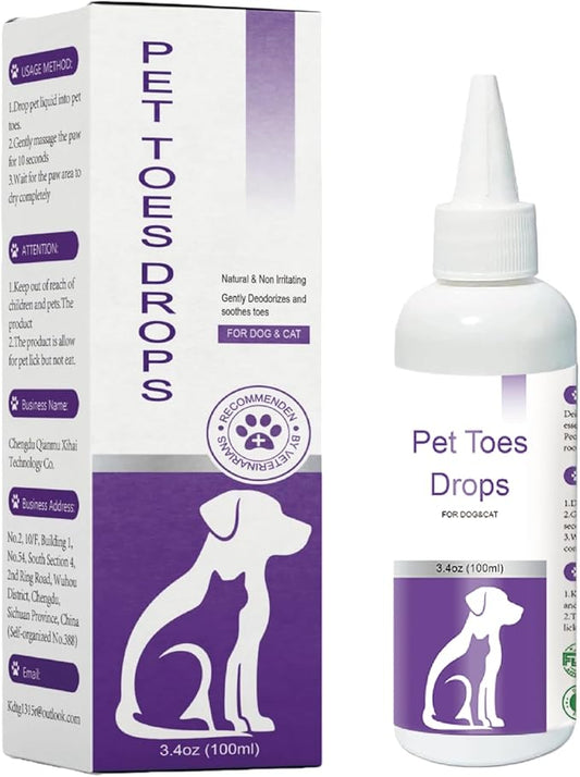 3.4oz Rinse-Free Dog Paw Cleaner - Gentle for Sensitive Paws,Dog Toe Cleaner to Reduce Occasional Licking, Deep Clean & Moisturize, Pet Grooming Supplies
