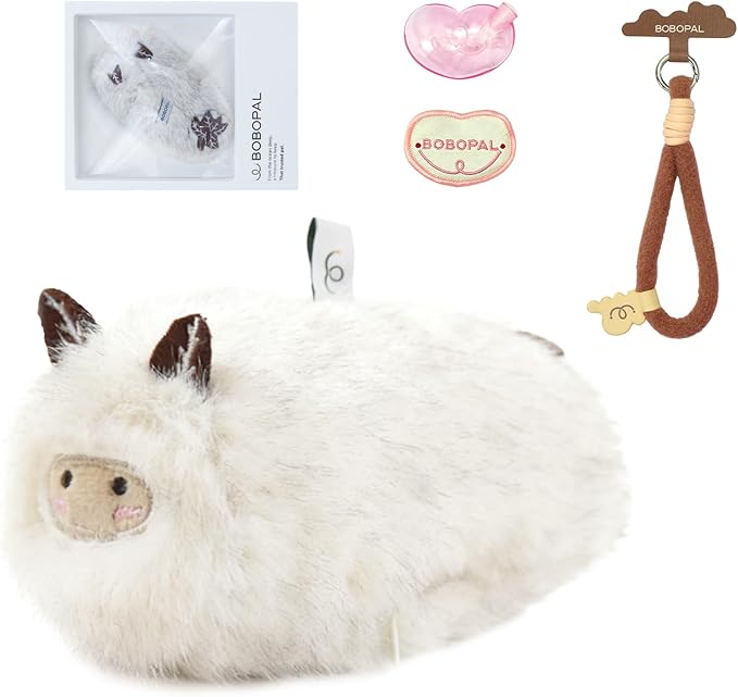 Dog Squeak Toys, Stuffed Animals Dog Toys Plush with Crinkle Paper, Durable Dogs Toy for Small, Medium & Large Dogs, Fun Pet Toy for Cats, Gift-Ready Box (JoJo)