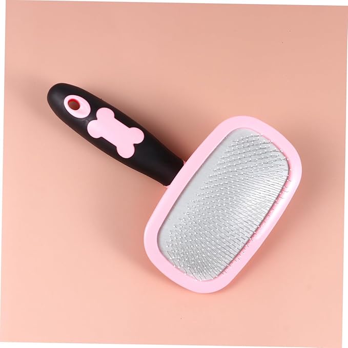 Pet Hair Remover Comb Dog Cat Grooming Supply Pet Massager Tool Ergonomic Grip Large Dot