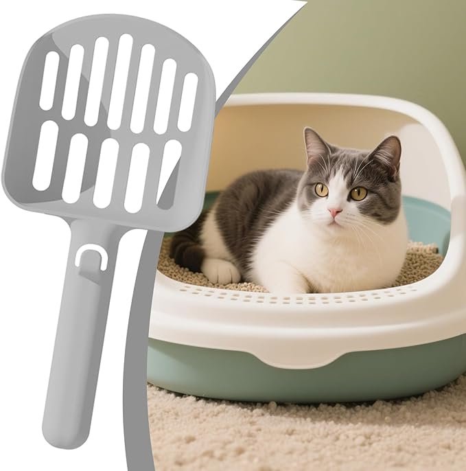 Litter Scoop - Cat Poop Scooper, Durable Cat Poop Scoop | Non-Stick Litter Shovel, Cat Litter Training Tool for Effortless Cleanup and Waste Removal in Litter Box or Toilet Area