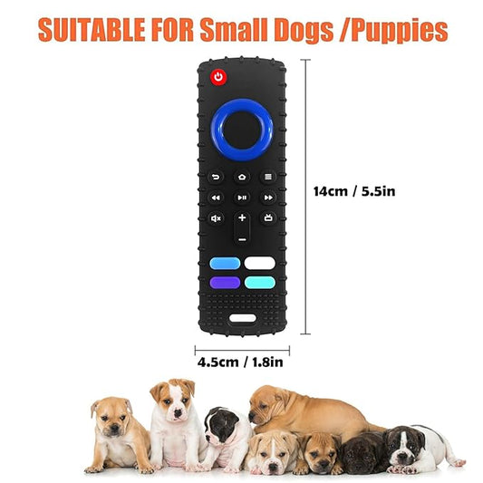 Puppy Toys for Teething, Remote Control Teether for Small Dogs,Puppy Teething Toy for Boredom & Stimulation,BPA-Free (Black01)