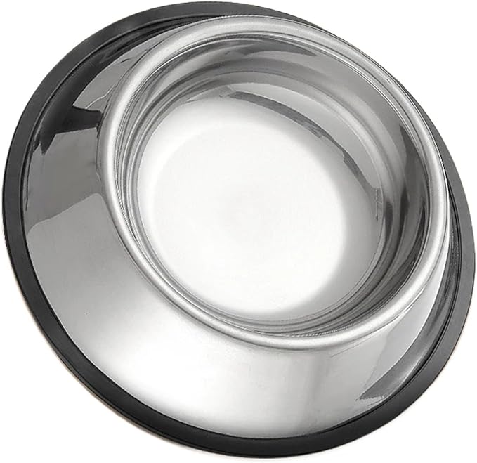 Stainless Steel Pet Dog Bowl Stainless Steel Feeder Skidproof Anti-ant Shape Cat Dog Bowls Food Accessories Pet Supplies 6 Sizes(22cm)