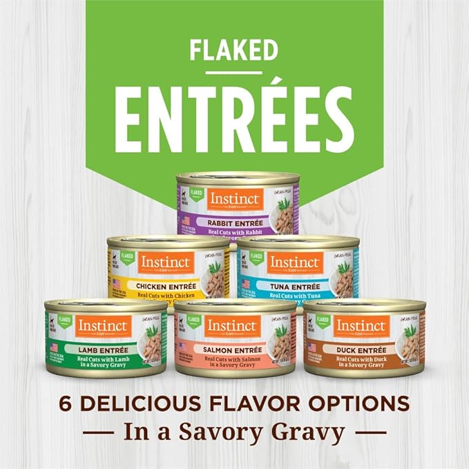 Instinct Flaked Entrée Wet Canned Cat Food - Lamb, 3 Ounce (Pack of 24)