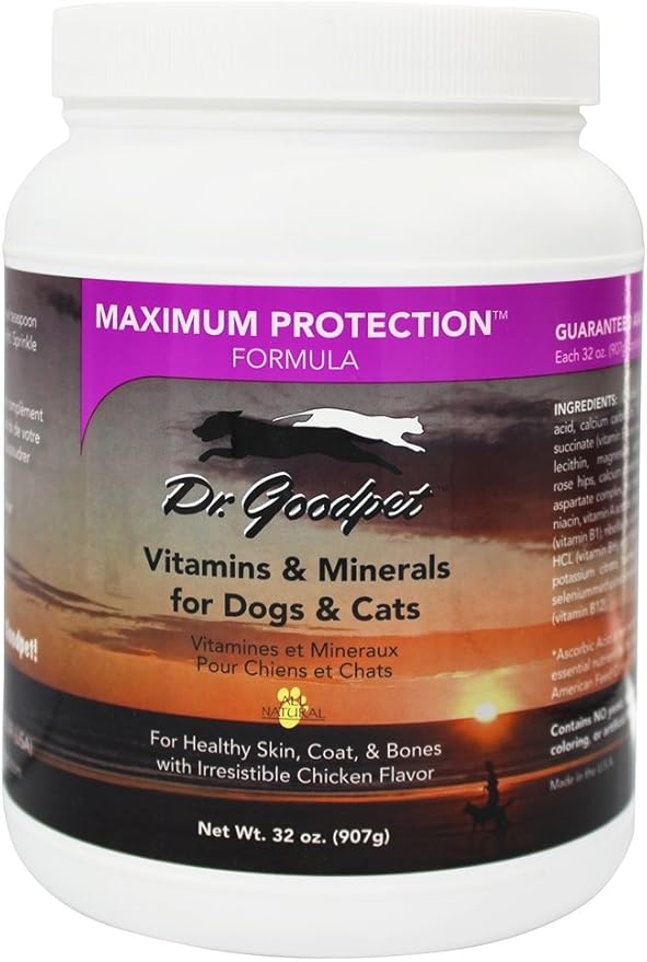 Dr. Goodpet Maximum Protection Formula - Delicious Premium Quality All Natural Multi-Vitamin/Mineral Powder
