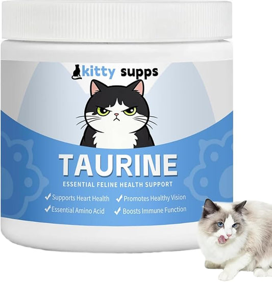 1PCS Kitty Supps Taurine,Taurine Supplement for Cats,Kitty Supps Taurine Powder for Cats,Immune Support, Boost Energy & Vitality & Daily Wellness, 200 Grams/Bottle (1)