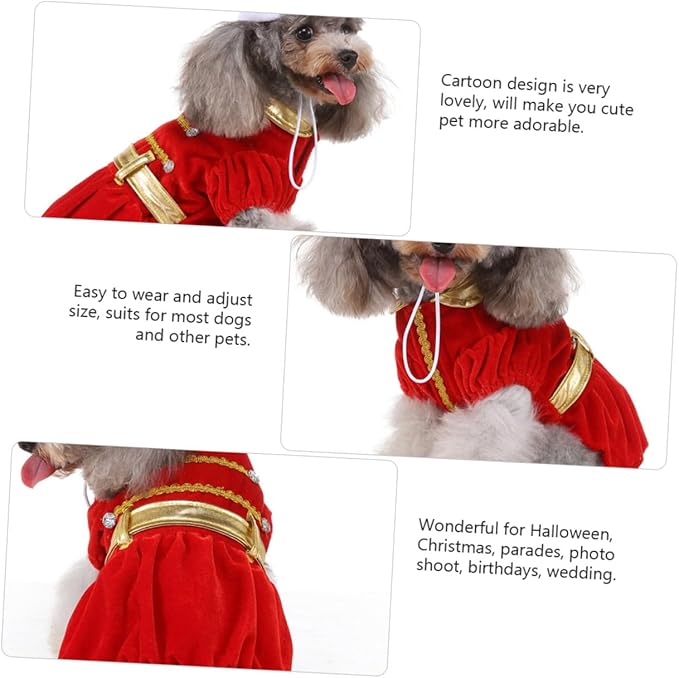 Alasum Pet Christmas Dog Costume Red Funny Halloween Creative Mini Dog Clothes L Holiday Pet Supply Apparel