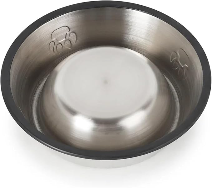 Paw Stainless Steel Pet Dog Bowl Feeder Skidproof Anti-ant Shape Cat Dog Bowls Food Accessories Pet Supplies 6 Sizes(29.5CM Diameter)