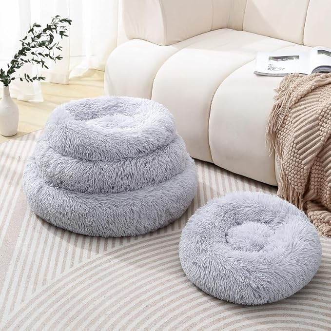 Cat Bed Dog Bed Donut Comfort Pet Beds Small Puppy Pillow Dogs Cuter Rabbit Pillow Cute Round Cat Beds Suit for 5Kg