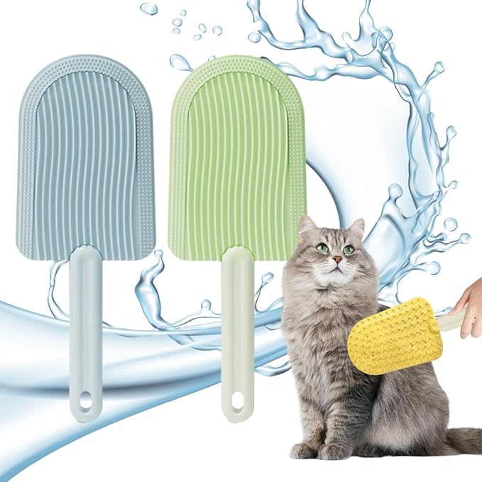 Cat Tongue Comb, 2025 New Brushes for Indoor Long Haired Cats, Grooming Brush Cute Ice Cream Fur Remover (E-2PCS)