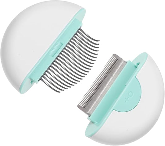 VICASKY Mint Hair Comb Massage Brush for Shedding and Grooming Detangles Tangled Fur and Enhances Skin Circulation Non Slip Handle for Comfortable Pet Grooming and Daily Use