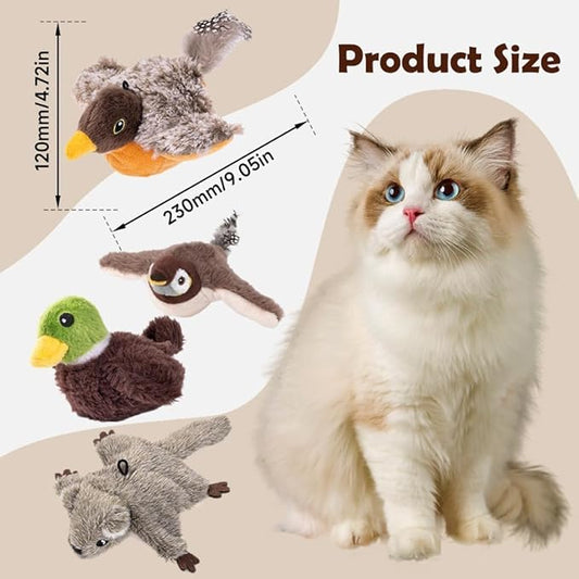 AIIONP Bird Cat Toy, 2026 New Flying Bird Cat Toy, Simulation Interactive Chirping Bird Cat Toys with Flapping Wings for Indoor Cats Kitten Toy (B)
