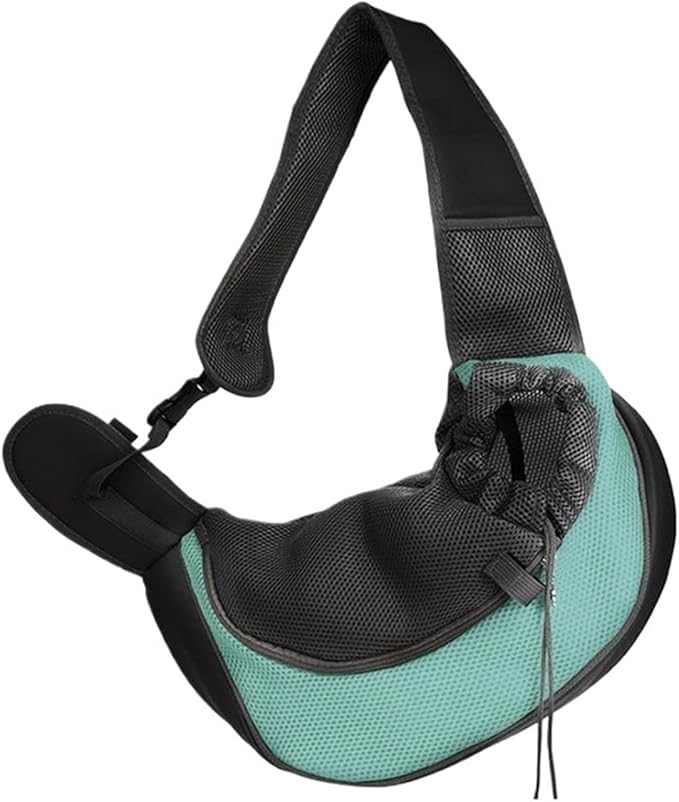 Compatible for Pet Backpack Travel Tote Shoulder Bags Mesh Sling Carry Pack Supplies Crossbody Bag(Lake Blue)