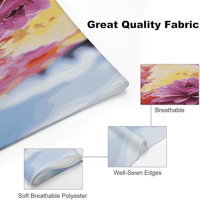 Dog Bandana Spring Pet Scarf Adjustable Triangle Rainbow Flower Sea Printing Dog Bib Washable Polyester Puppy Bandana for Small Medium Large Dogs Cat Birthday Party Supplies