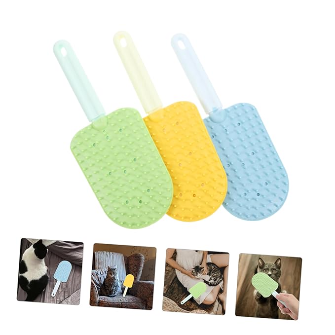 UPKOCH 3pcs Dual-sided Pet Hair Brush for Cats and Small Dogs Grooming Tool for Long and Hair Reducing Shedding Comfortable