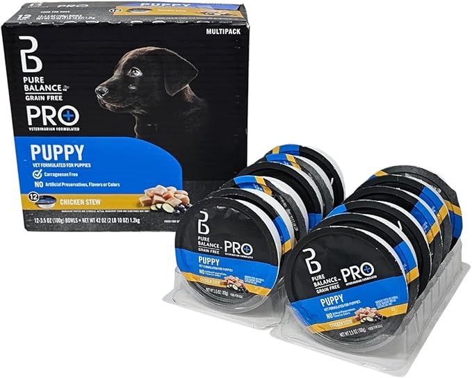 Pure Balance Pro+ Puppy Chicken Stew Wet Dog Food, 3.5 Ounces (12 Count)