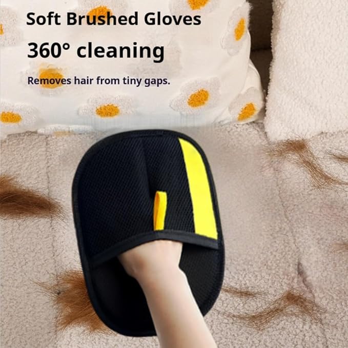 2PCS Electrostatic Pet Hair Removal Gloves for Dogs & Cats