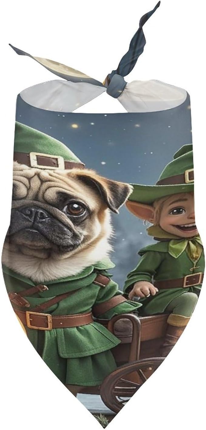 Dog Bandana Spring Pet Scarf Adjustable Triangle Dog Holding Pumpkin Lantern Printing Dog Bib Washable Polyester Puppy Bandana for Small Medium Large Dogs Cat Birthday Party Supplies