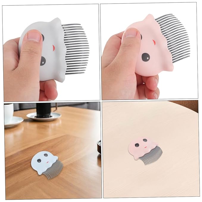 POPETPOP 3Pcs Pet Undercoat Remover Comb Set Cartoon Design Grooming Tool for Cats Efficient Hair Detangler Grooming Brush for All Fur Types Reduces Shedding and Keeps