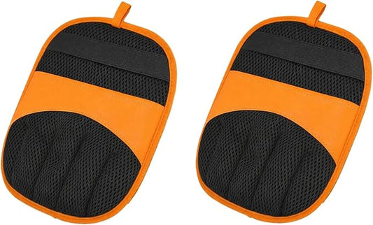 2-Pack Reusable Pet Hair Remover Gloves – Dog & Cat Grooming Gloves for Clothes, Furniture, Car Seats, Bedding, and Fur Removal (Orange)