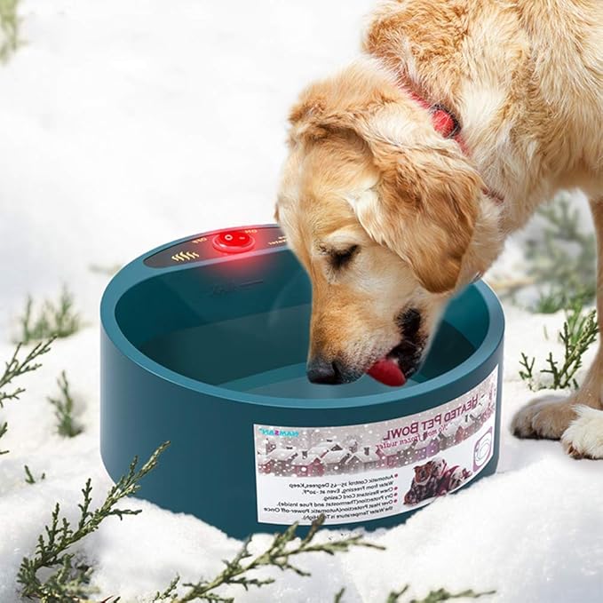 Babypet Pet Heated Bowl, 2000ml Thermal Automatic Constant Temperature Pet Heating Feeding Drinking Bowls Small, Medium Large Dogs and Cats