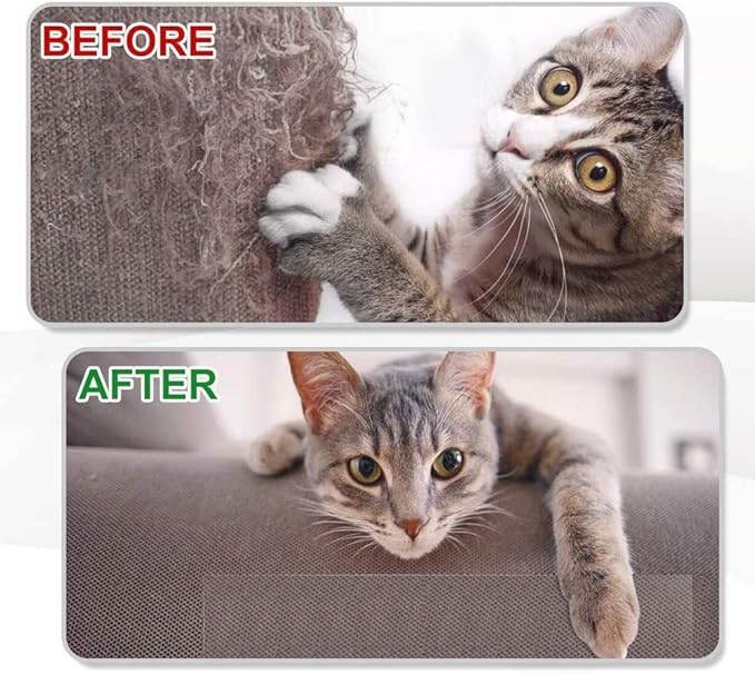 Jumbl Cat Litter MAT Catcher - Paw-Shaped Innovative Grass-Like Material Traps and Catches Litter While Remaining Soft On Paws - 24 x 18 - Extra Large - Beige