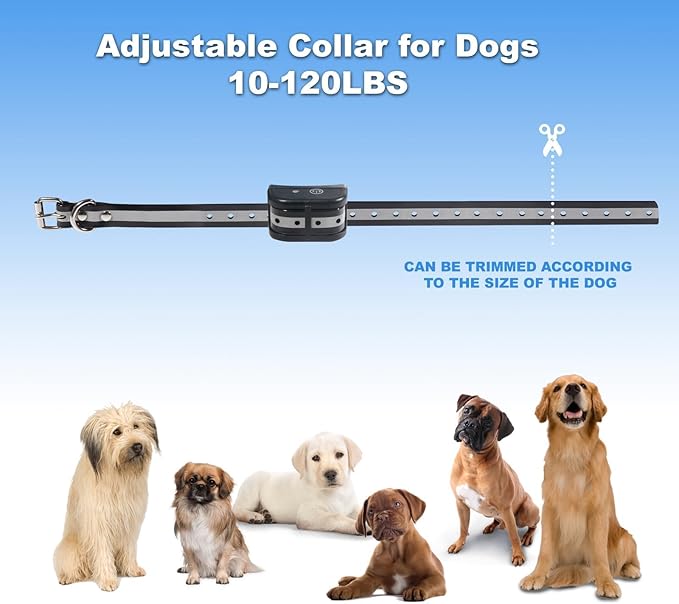 Plkm Wireless Dog Fence Electric Fence Indoor Outdoor Dog Training Collar Pet Intelligent 3 in 1 System, AI Technology Out-of-Range Reminder, Adjustable Range Shock Strength, Rechargeable Waterproof