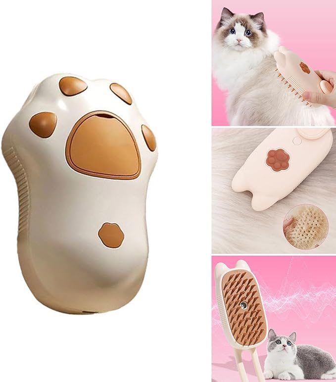 Cats Grooming Brush with Steams Hair Growth Stimulators Multifunctional Pet Brush for Daily Use and Relaxation