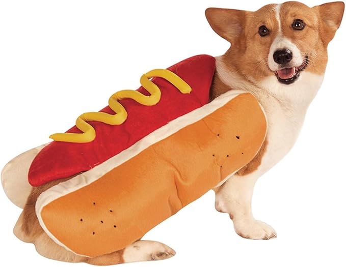 DOITOOL Hot Dog Pet Costume and Burger-Themed Dog Clothes M Size Decorative Cat Festival Outfit Christmas Pet Supplies