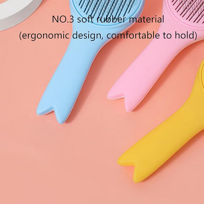 Pet Brush Slicker Combs Bent Steel Needle For Shedding & Grooming For Most Long/Short Hair Dogs Cats Pet Slicker Brush Soft Massage Grooming For Cats Double Coat Short