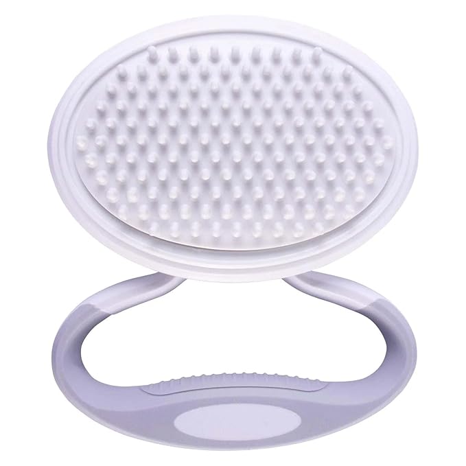 Pet Life ® 'Gyrater' Swivel Travel Silicone Massage Grooming Cat and Dog Brush