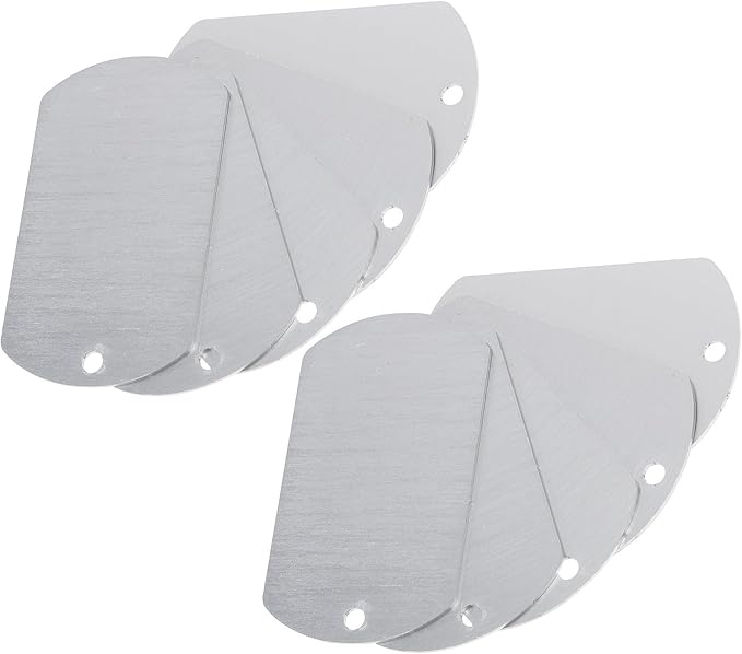 Alasum 20pcs Blank Aluminum Dog Tags 38x25mm Silver Metal Pet Id Tags for Engraving Sturdy Pet Supplies for Dogs and Puppies