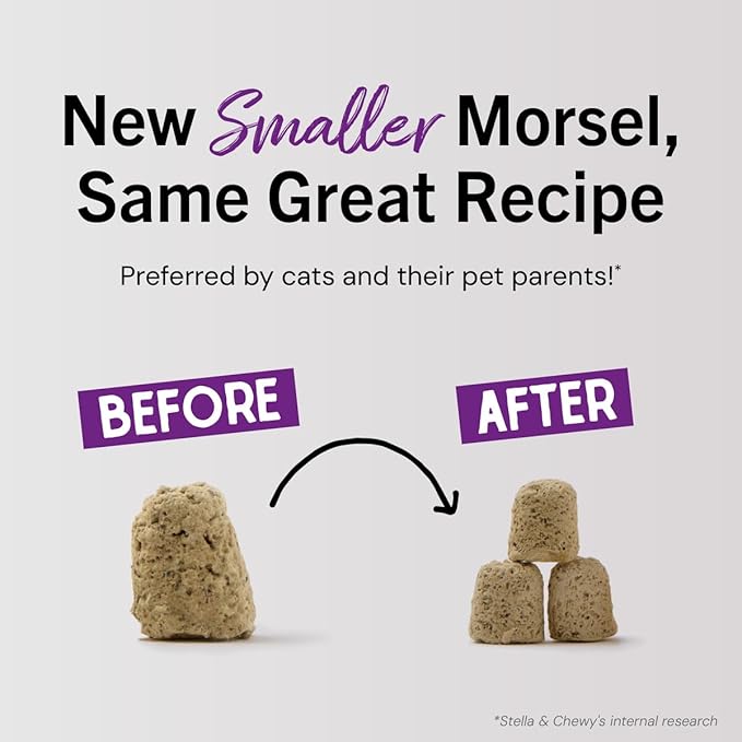 Stella & Chewy's Freeze-Dried Raw Cat Dinner Morsels - Premium Duck & Goose Recipe with 98% Cage-Free Poultry-& Organs - Natural Grain-Free Cat-& Kitten Food - Made in USA - 18 oz,(Pack of 2)