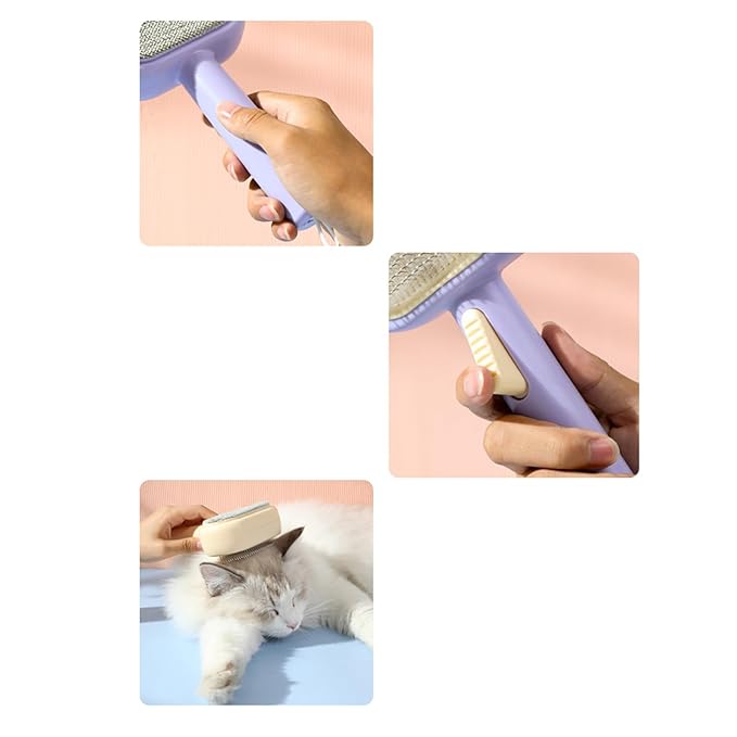 Pet Grooming Comb For Dogs And Cats Gentle Detangling Deshedding Hair Brush Double Side Pet Grooming For Home Use Cats Shedding