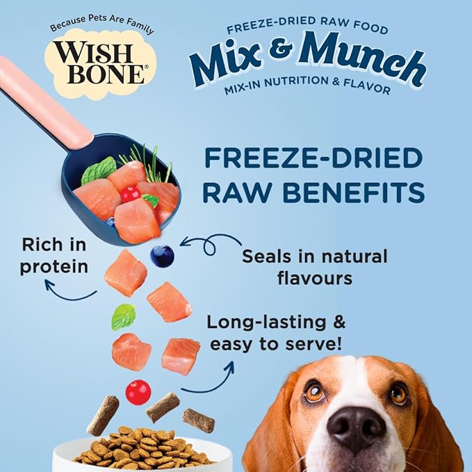 Wishbone Mix & Munch Raw Freeze-Dried Grain-Free Chicken and Rabbit for Dogs 350g