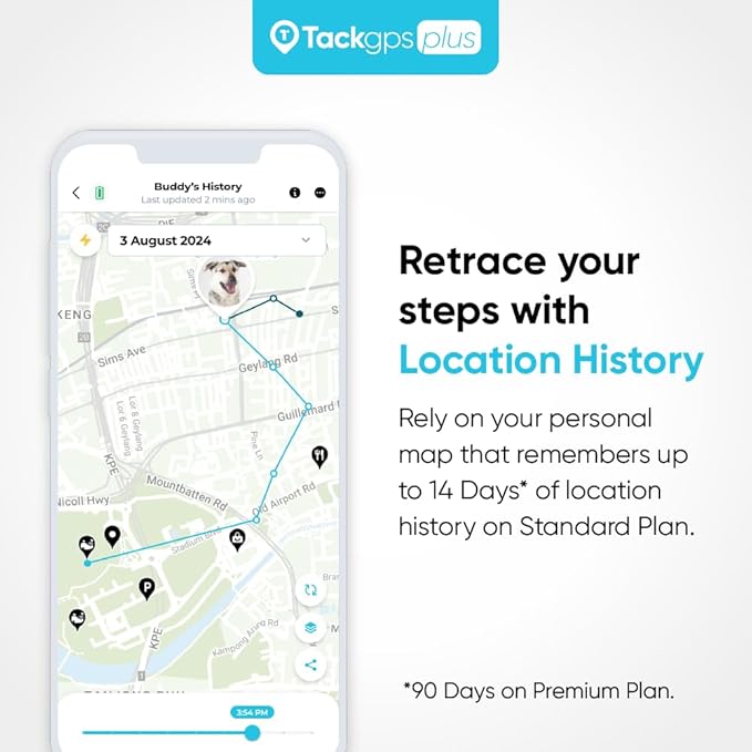 Tack GPS Plus [Lowest Monthly fee| 30 Days Battery Life| FCC Certified] - Child, Kids, Pet, Dog, Cat, Elderly, Alzheimer, Car, Vehicle, Bike, Tracking device. GPS + WiFi Positioning + Indoor Elevation