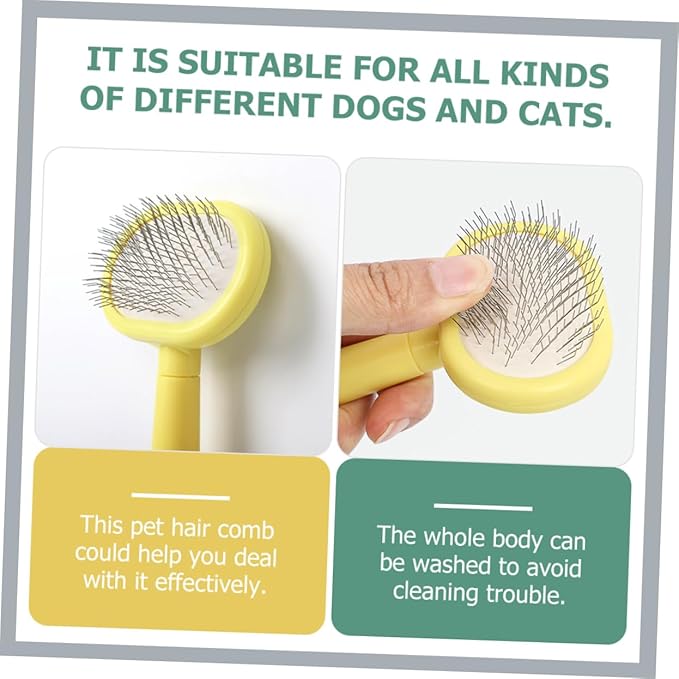 Cat Grooming Comb Handle for Pet Massage and Hair Removal Cat Hair Comb for Easy Grooming and Circulation Compact and Lightweight Design