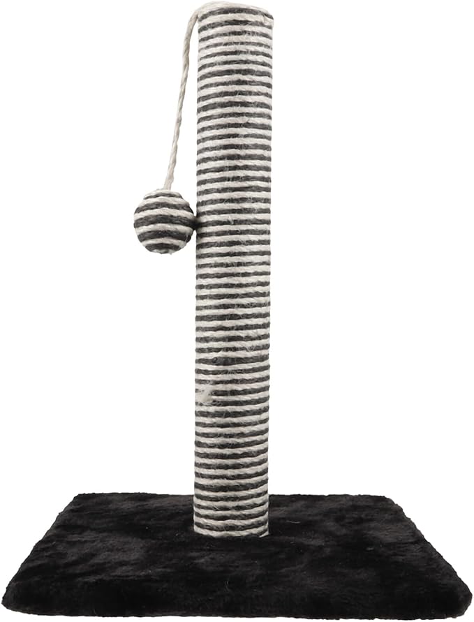 BESPORTBLE Cat Scratching Post Vertical Sisal Scratcher with Ball Sturdy Floor Kitten Claw Scratcher for Indoor Cats Daily Use Nail Scratch Pole