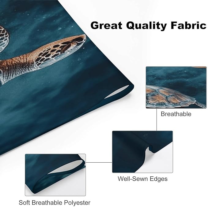 Dog Bandana Spring Pet Scarf Adjustable Triangle Turtle Swimming in The Sea Printing Dog Bib Washable Polyester Puppy Bandana for Small Medium Large Dogs Cat Birthday Party Supplies