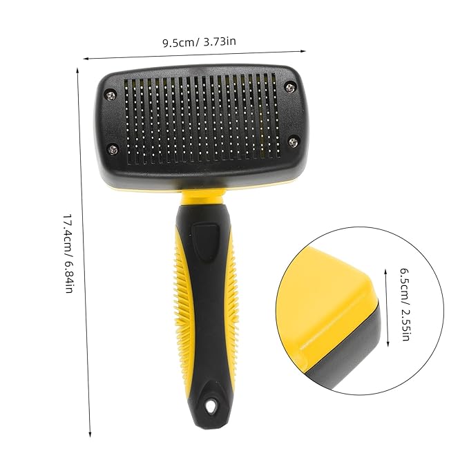 KESYOO Self- Pet Grooming Brush for Cats and Ergonomic Handle Bristles Removes Loose Hair Effortlessly for All Fur Types