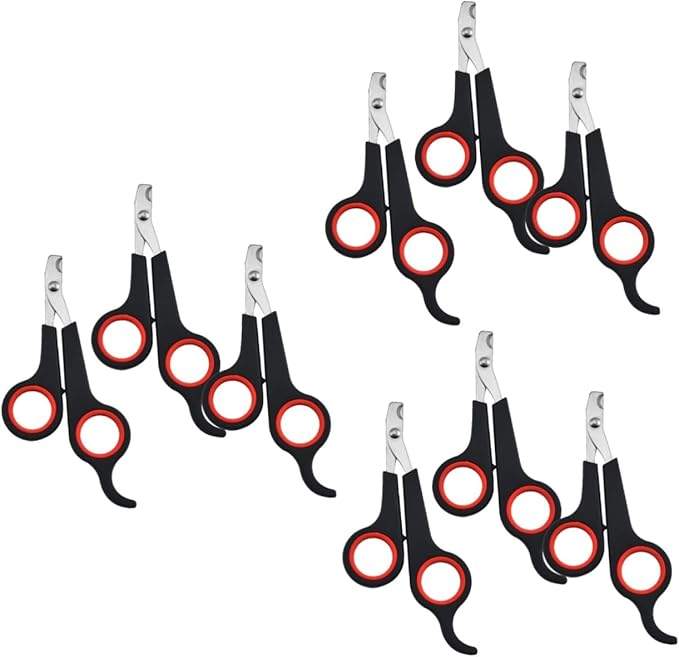 VANZACK 9pcs Cat Nail Clippers Ergonomic Portable Pet Trimmers for Grooming Non- Handle for Cats and Pets