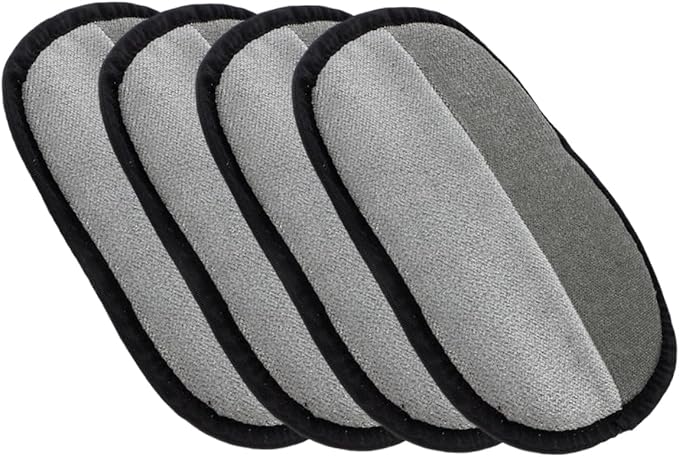 Amosfun 4Pcs Double Sided Pet Grooming Gloves Hair Removal Mitt for Cats Dogs Cleaning Tool for Furniture Clothes for Maximum Coverage