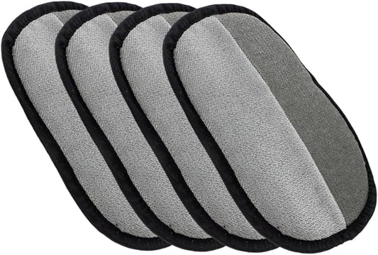 Amosfun 4Pcs Double Sided Pet Grooming Gloves Hair Removal Mitt for Cats Dogs Cleaning Tool for Furniture Clothes for Maximum Coverage