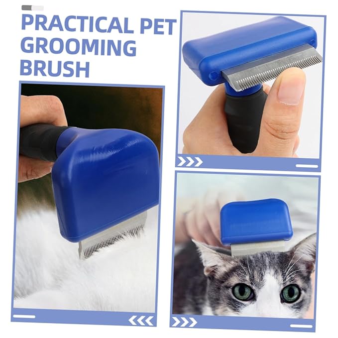 Happyyami Ergonomic Handle Dog Grooming Comb Cat Brush for Shedding Hair Dog Brush Deshedding Tool