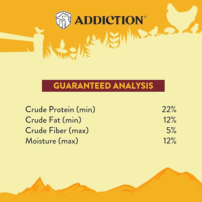 Addiction Country Chicken & Apricot Air-Dried Grain-Free Dog Food – Complete Meal or Topper with Natural Ingredients for Digestive and Skin & Coat Health, 2lb